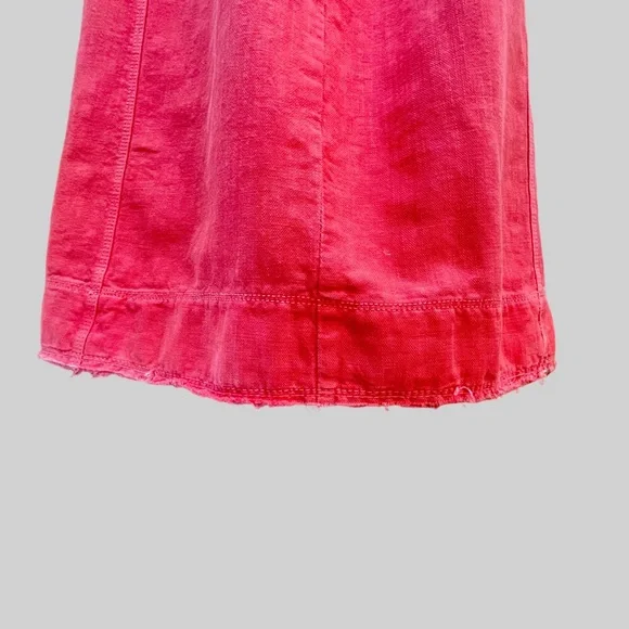 NWT 🆕 Anthropologie Pilcro XSP Flutter Sleeve Midi Dress - Redish Orange - Picture 7 of 12